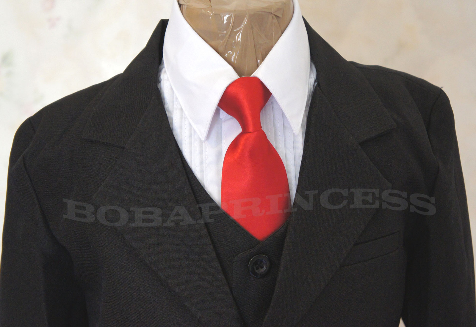 5 PCS Formal BLACK SUIT SET Boys 2/3/4/5/6/7 Wedding/Graduation/Holiday NEW
