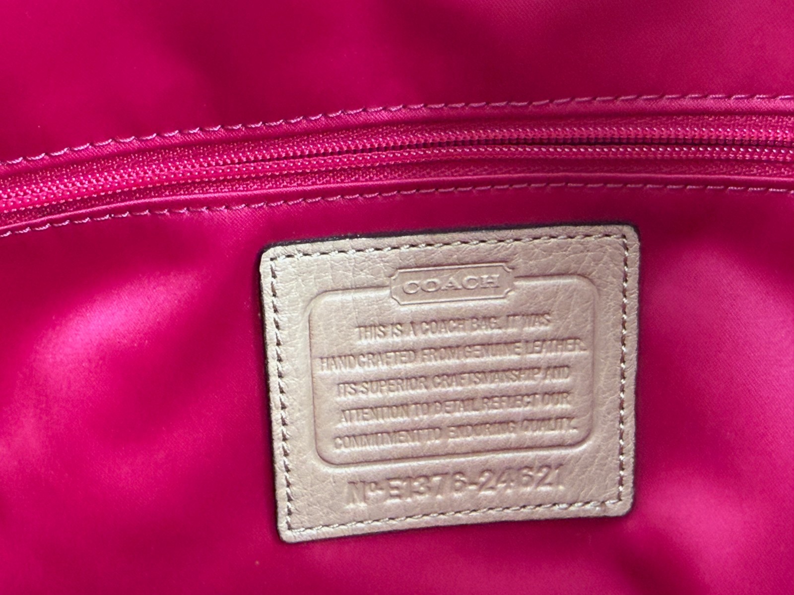 Coach Tan Brown Pebbled Leather Madison Phoebe Satchel Saddle Hobo Purse Bag