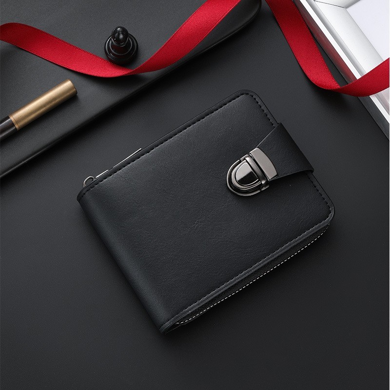 Men RFID Blocking Wallet PU Leather Bifold Credit Card Holder Money Purse