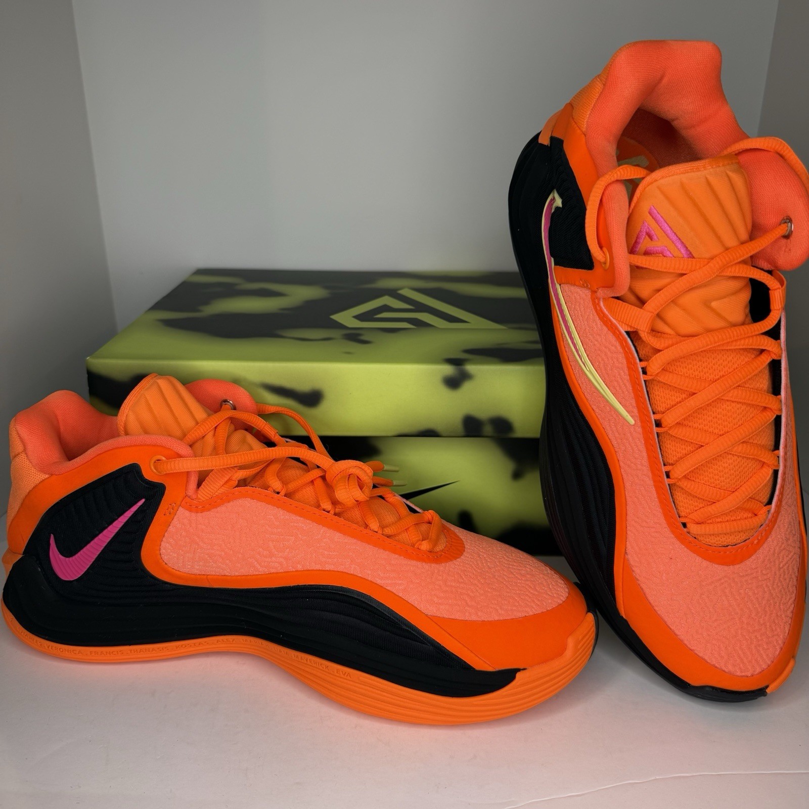 Nike Giannis Freak 7 Ignition Basketball Shoes Orange/Pink HF3450-800 Size 9.5