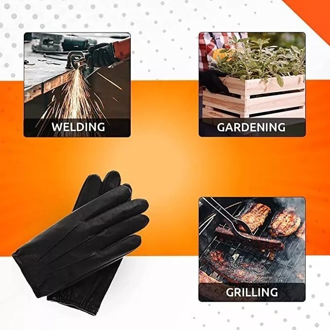 Police Force Anti Slash Cut and Fire Resistant Leather Driving Gloves USA UK AU