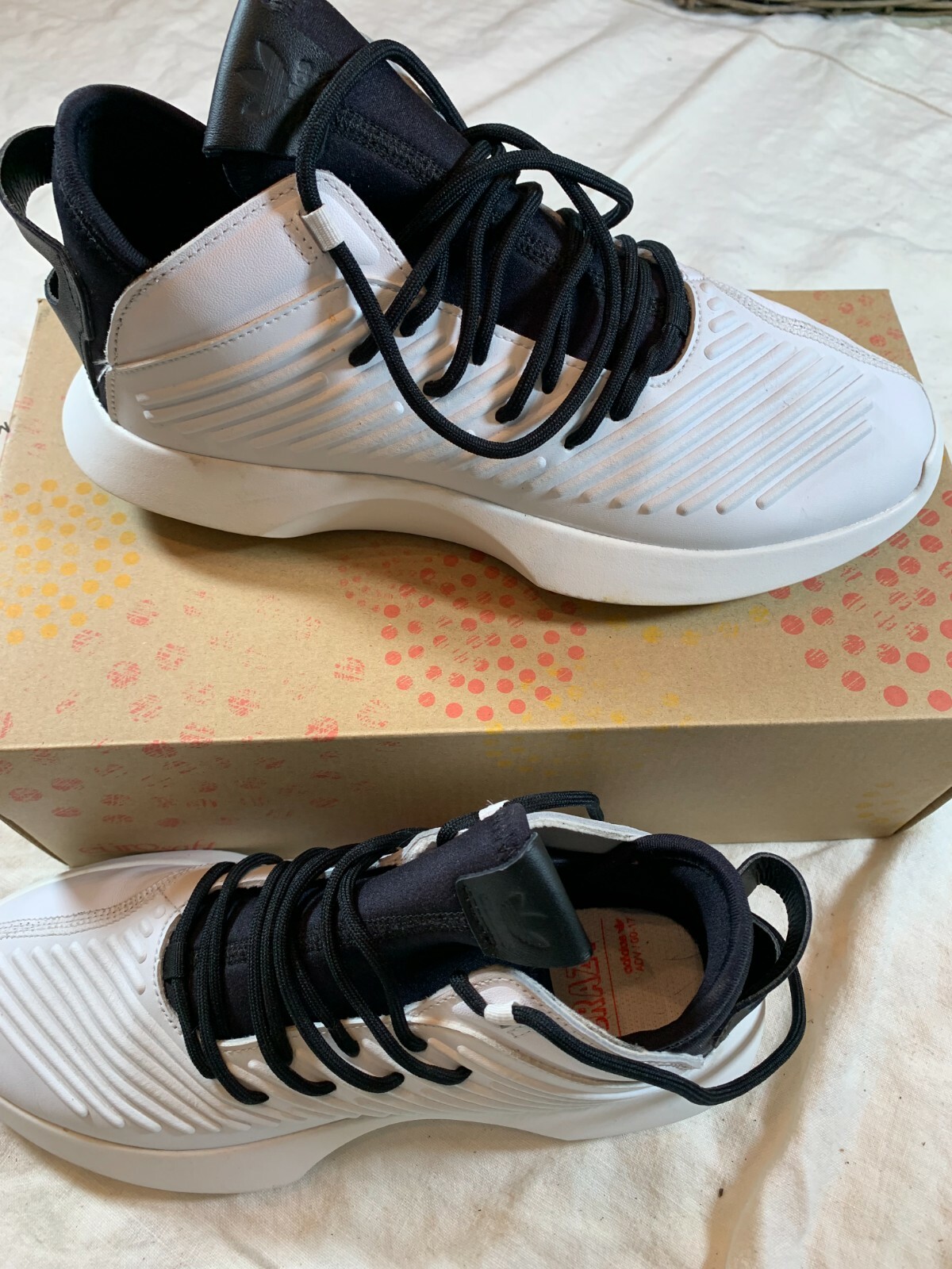Adidas Mens Crazy 1 Adv Footwear White/Core Black-red Running Shoes Size 8