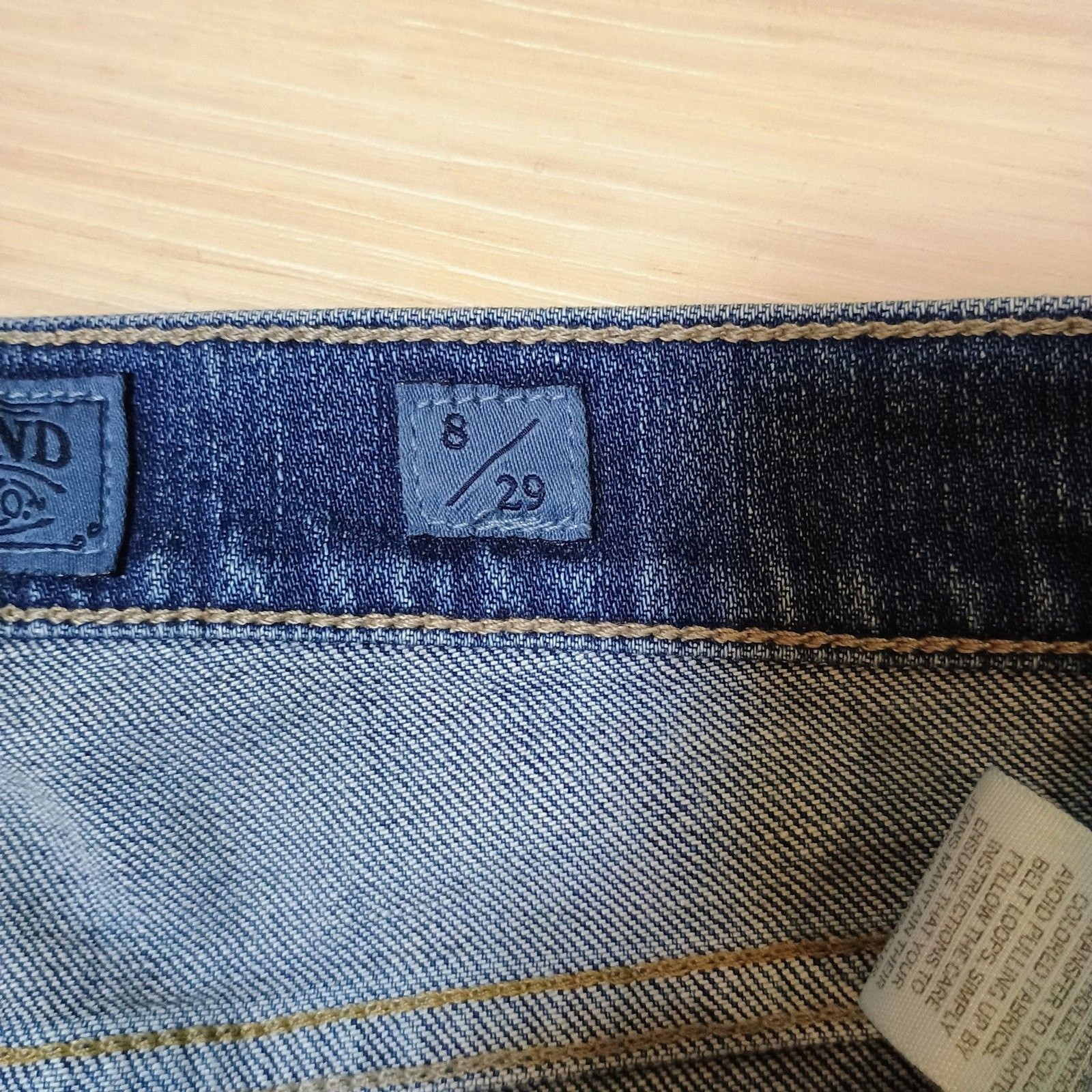 Lucky Brand Authentic Straight Crop Jeans Size 8/29 Candiani Denim Medium Wash