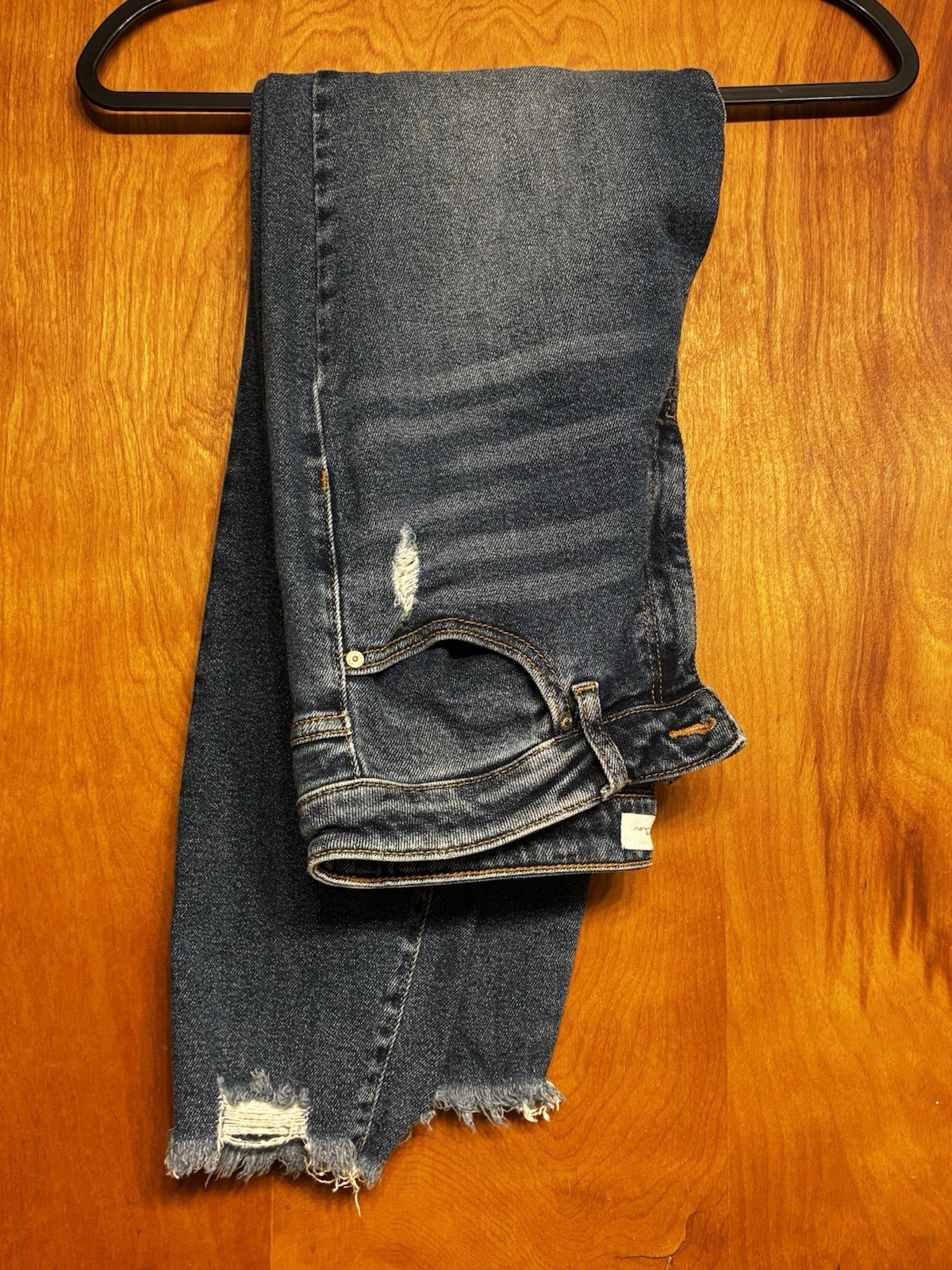 KanCan Women’s Blue Skinny Jeans, Distressed, Mid-Rise, Size 11/29
