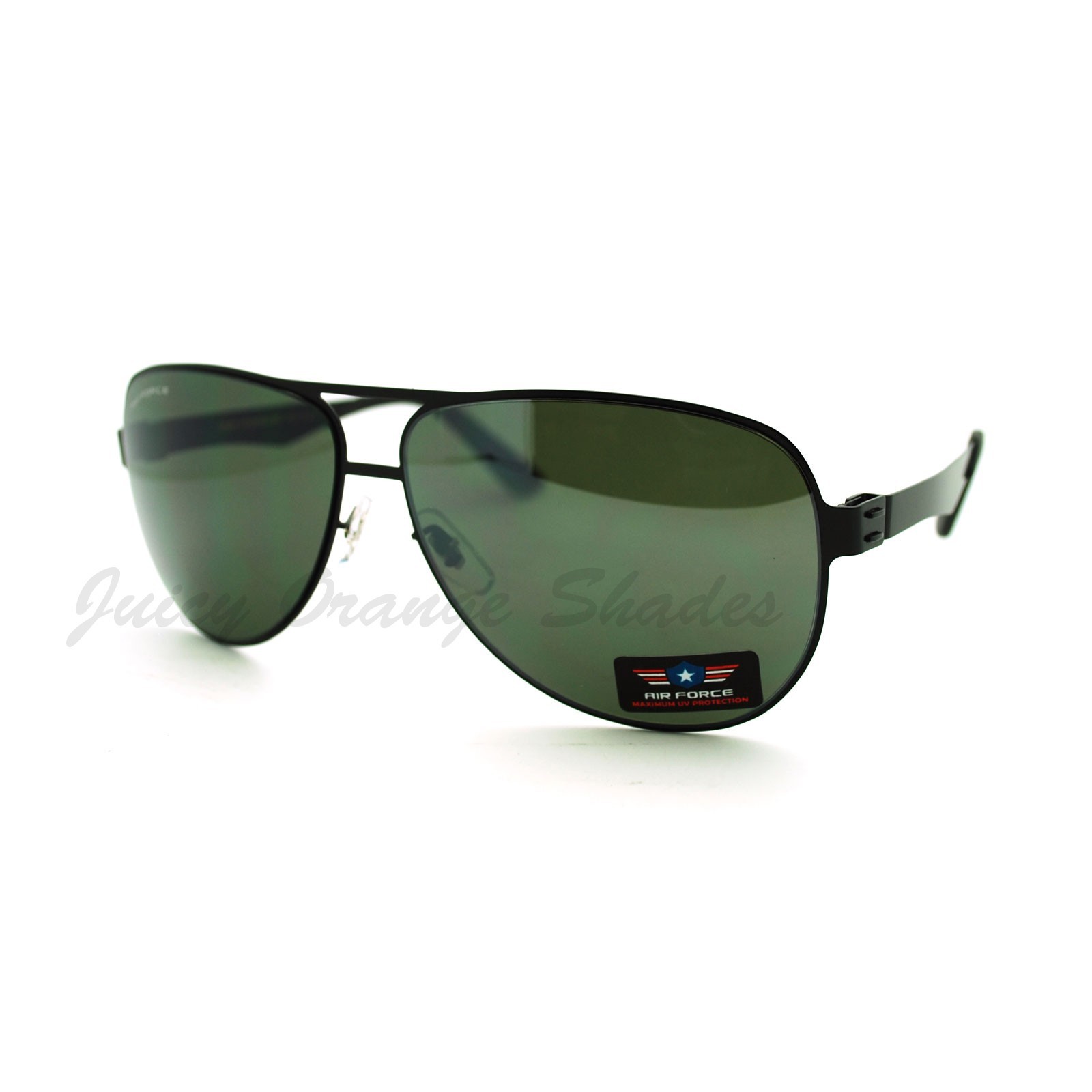 Spring Hinge Pilot Sunglasses Unisex Unique Flat Metal Frame UV400