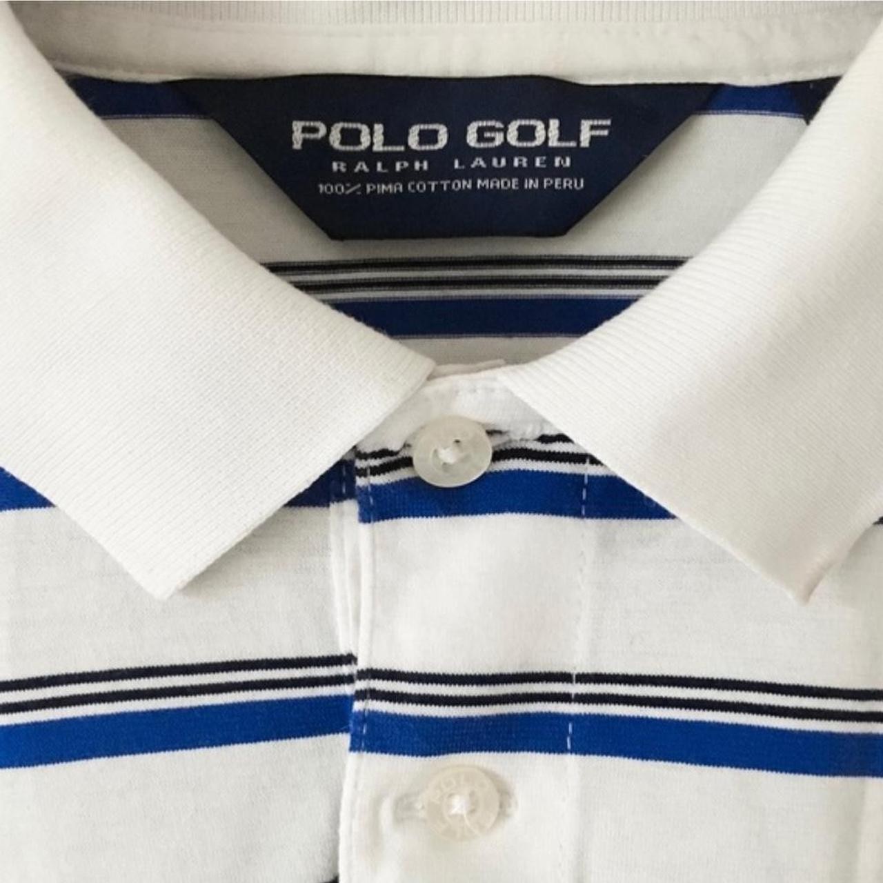 Polo Ralph Lauren Striped Golf Polo Shirt – Large – 100% Pima Cotton ($125 RRP)