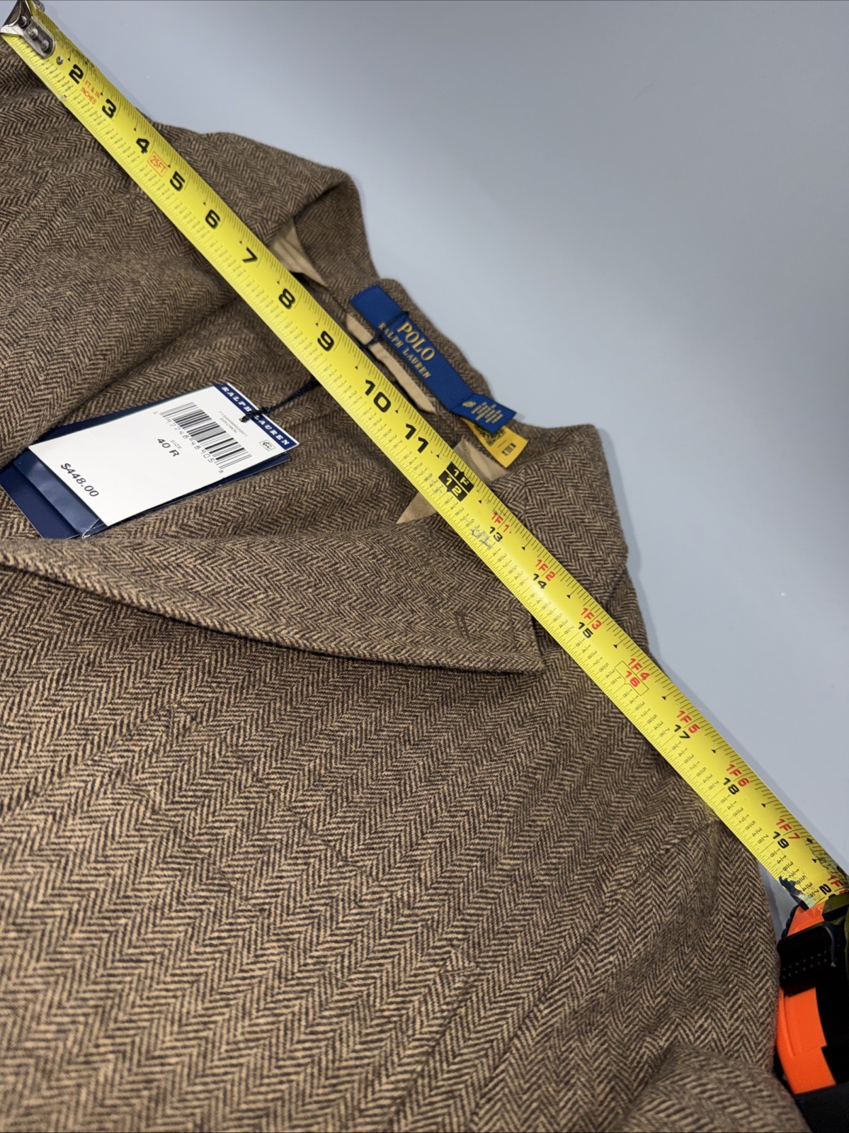 Polo Ralph Lauren Wool Blend Herringbone “Modern Fit” Blazer Suit Jacket-40R