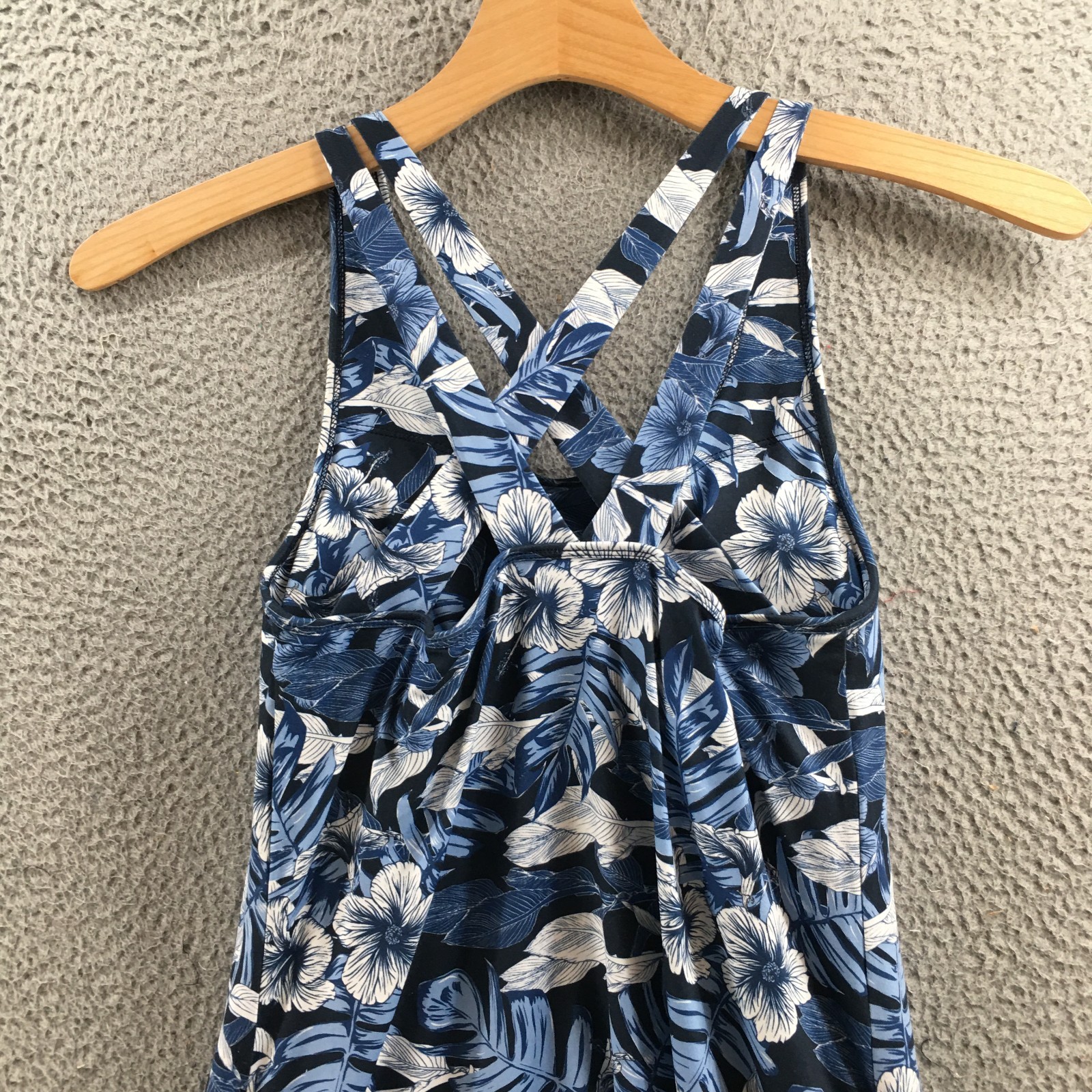 Freedom Trail by Kyodan Dress Womens Medium Blue Floral Print Sleeveless A-Line