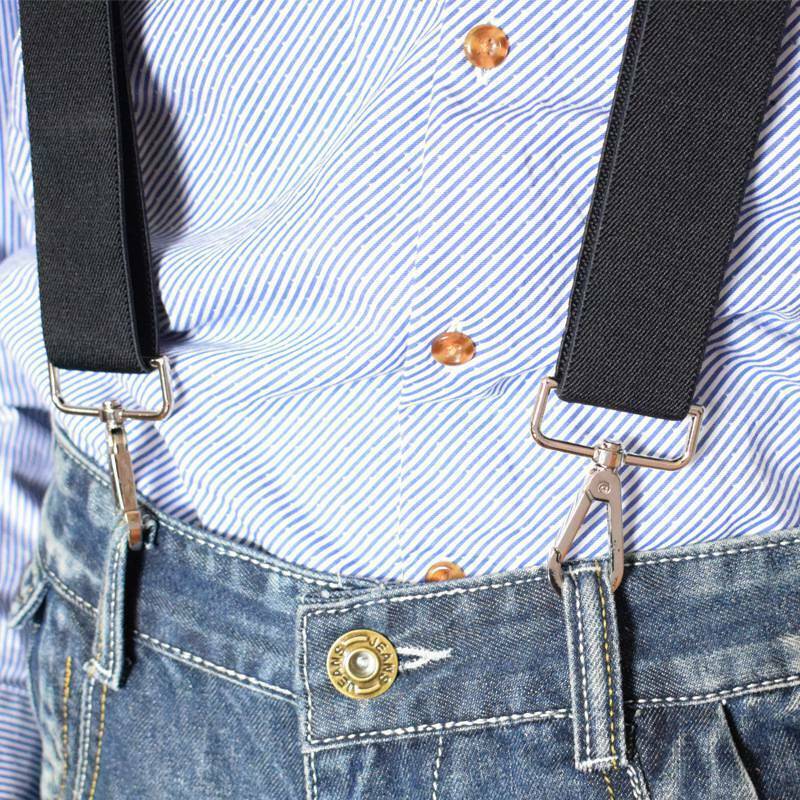 Men’s Suspender Y Back Adjustable Heavy Duty Elastic Y-Shaped Hooks Pants Braces