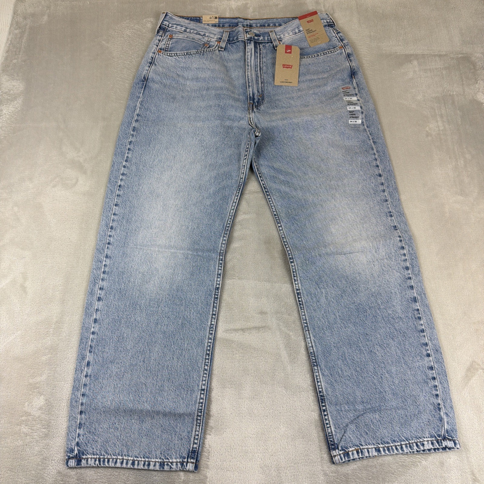 Levi’s 565 Loose Straight Jeans Men’s Size 34×30 Blue Denim Light Wash Cotton