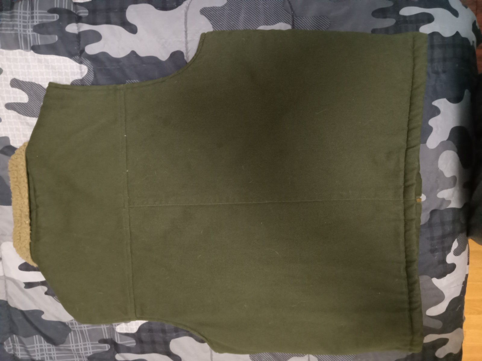 Heritage Brand Vest Mens Large Green Zip Up Canvas Weatherproof Workwear Western