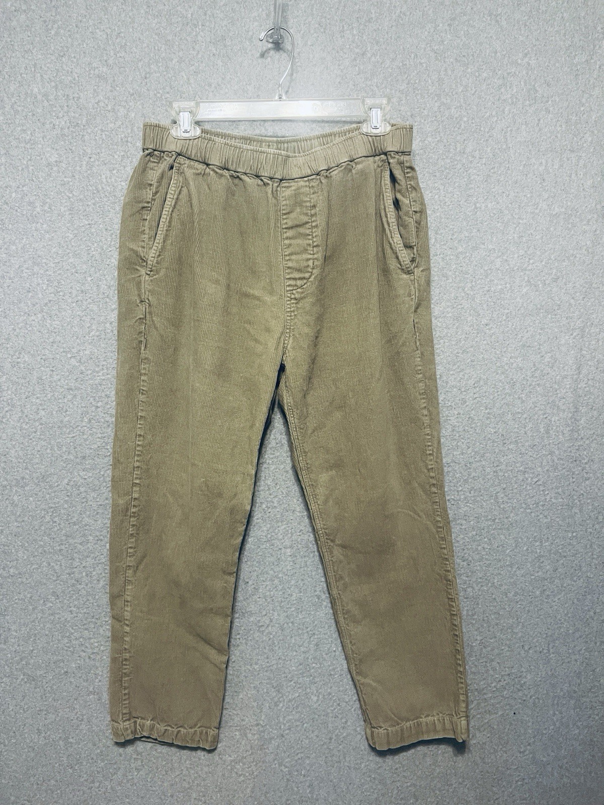 Outerknown Paz Pants Mens Medium Beige Corduroy Preppy Hemp Casual Flap Pocket