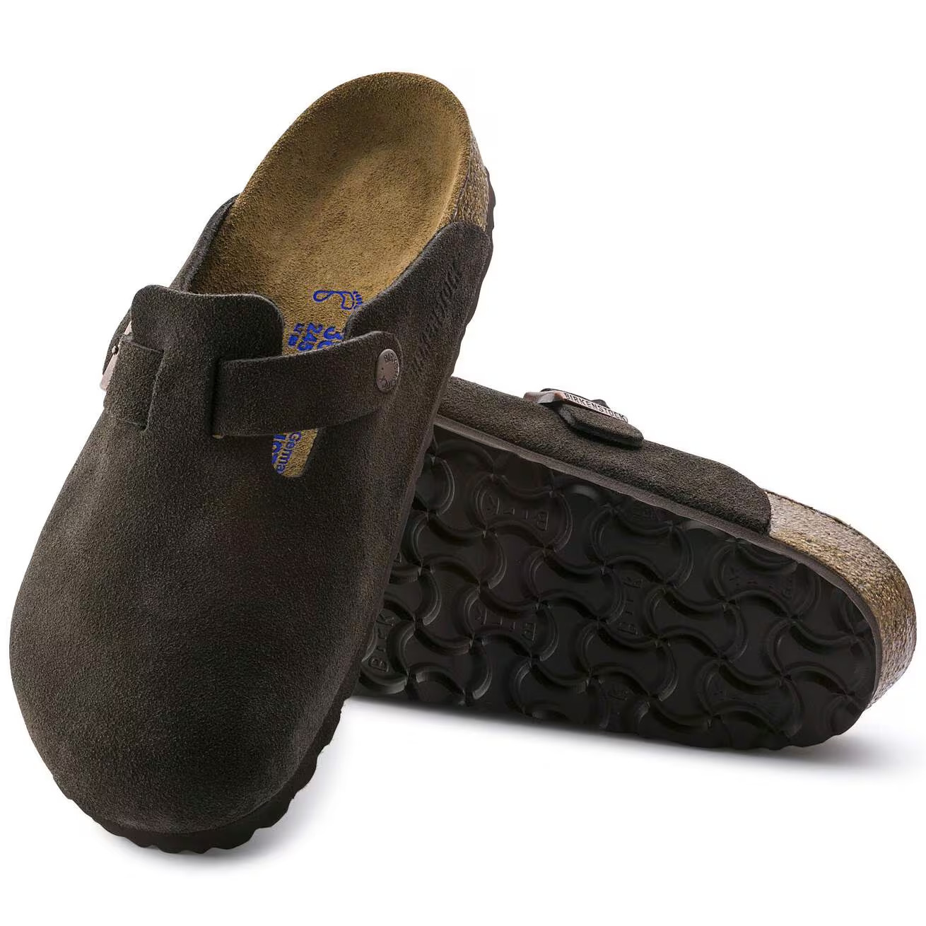 Birkenstock Boston Soft Footbed Clog Mocha Suede Unisex Comfort Slip-On Sandals