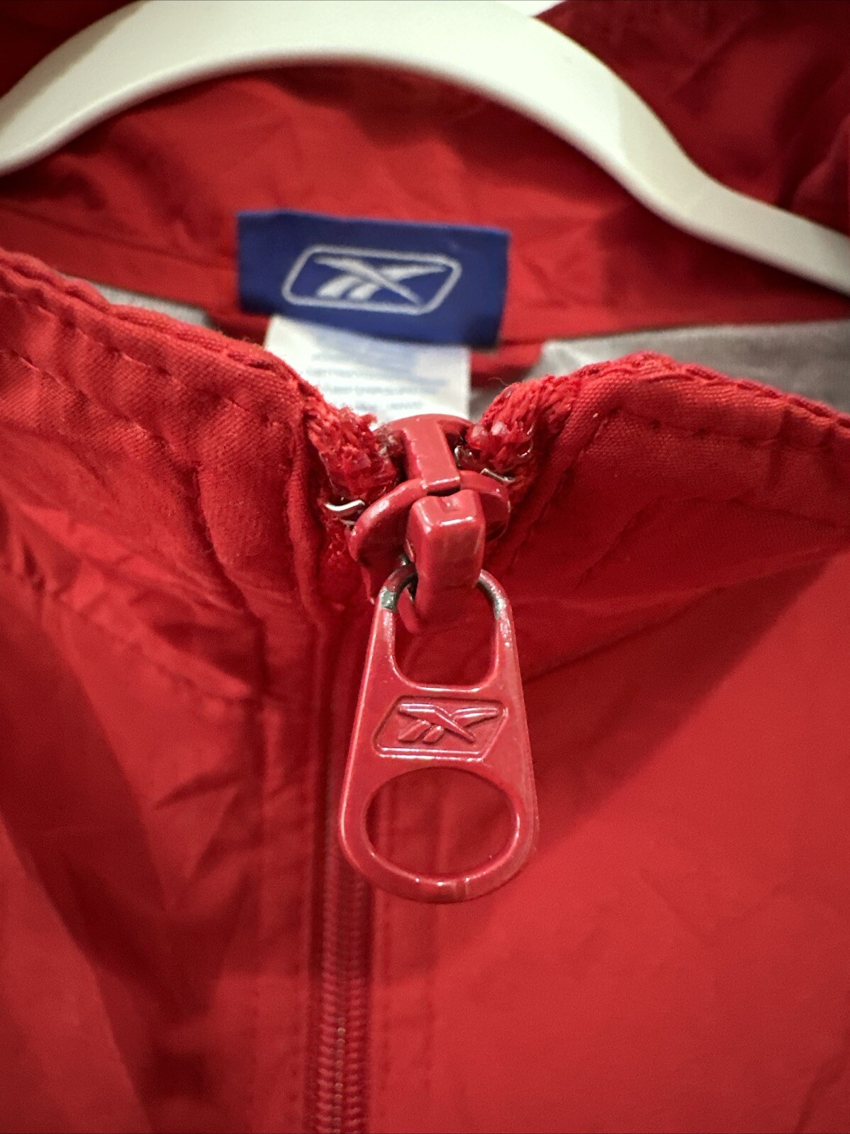 Y2K Reebok Men’s Size L Red & Black Windbreaker Track Jacket Color Block – NOTE