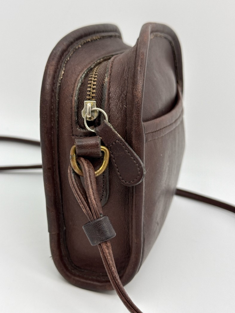 Coach Abbie Vintage Crossbody 9017 Brown Women LTHR Purse Handbag Outer Pocket