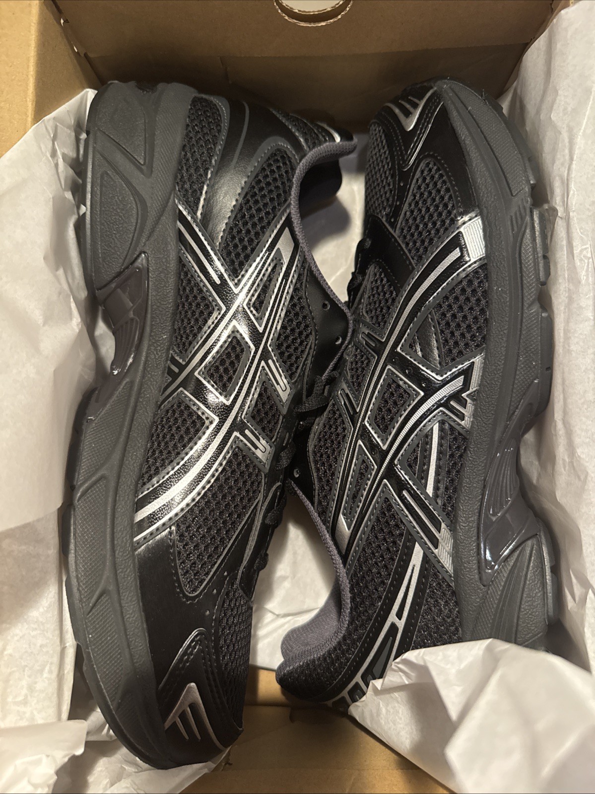 Men’s Size 11.5 ASICS Gel-1130 Black Pure Silver 1201A906-001 Brand New