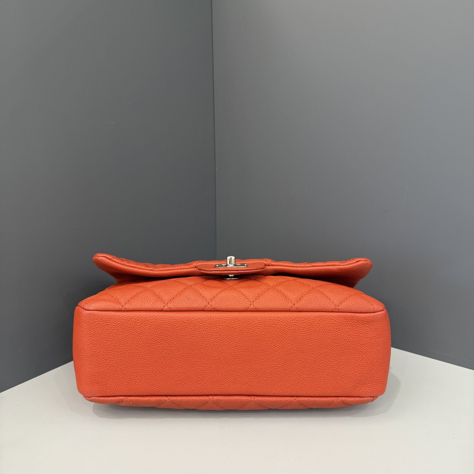 Chanel Flap Bag Orange Grained Calfskin (zz022826b1)