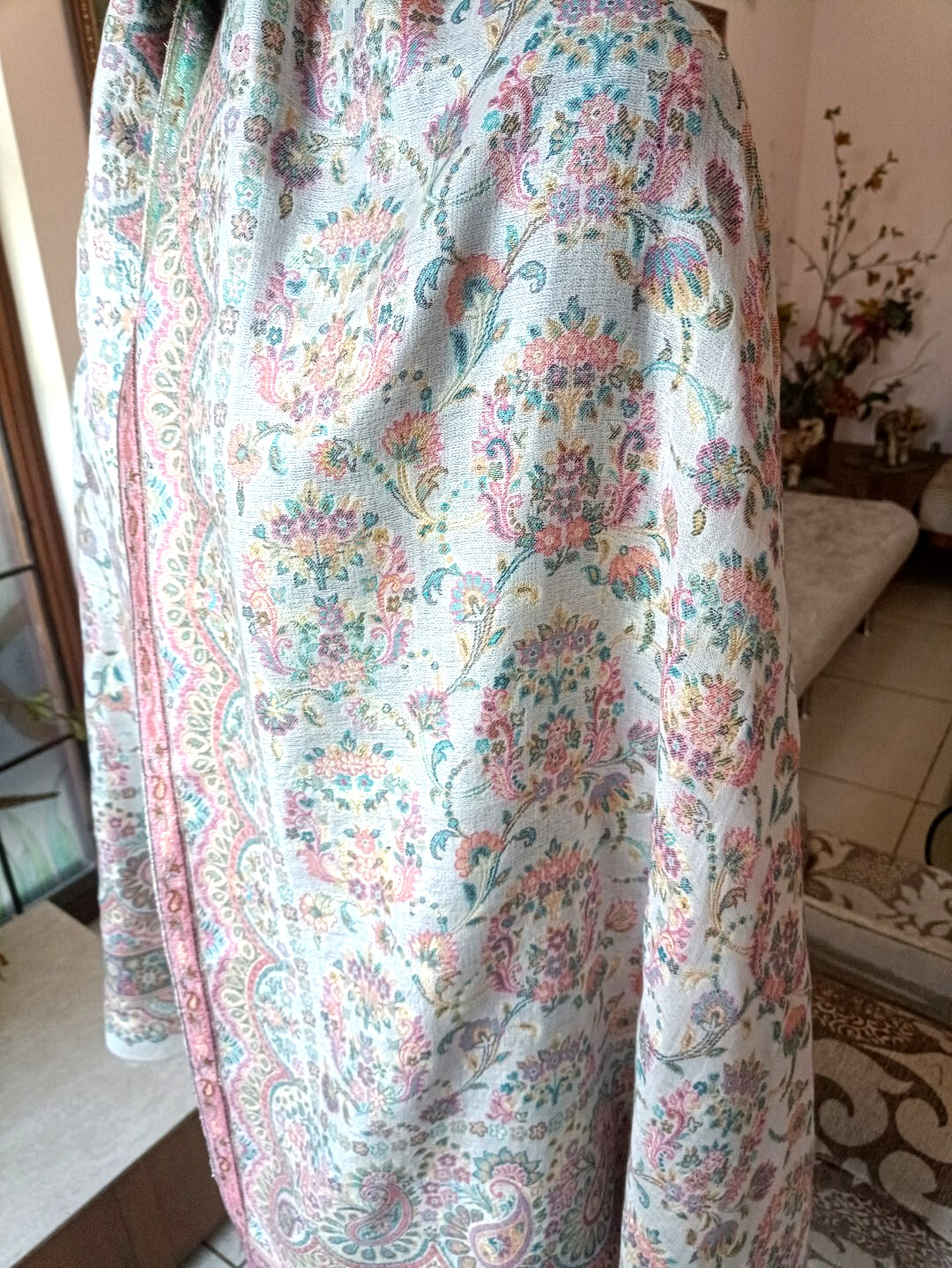 100% Silk Zari PASHMINA JAMAWAR Kani JAMAVAR SHAWL DESIGNER ~12 DESIGN CHOICE