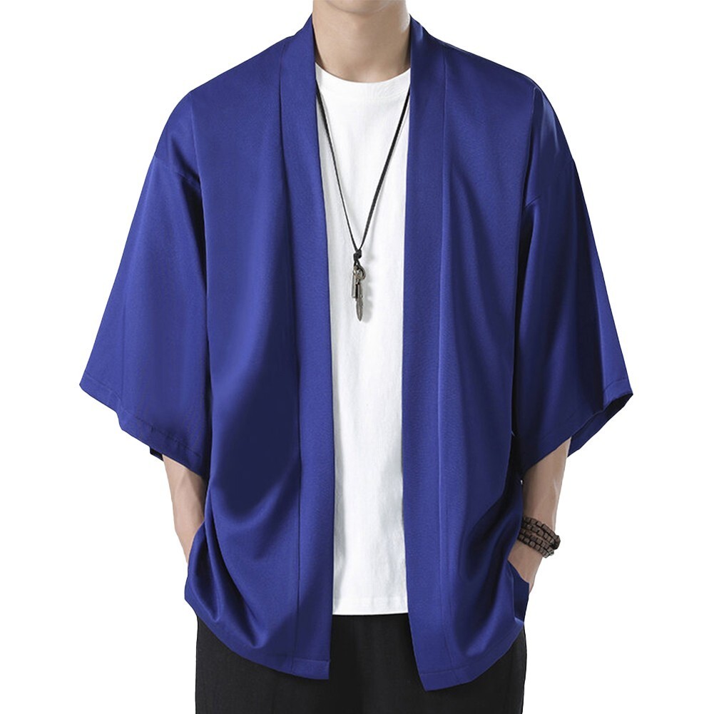Comfy Fashion Shirt Jacket Yukata 3/4 Sleeve Cardigan Coat Japanese Kimono