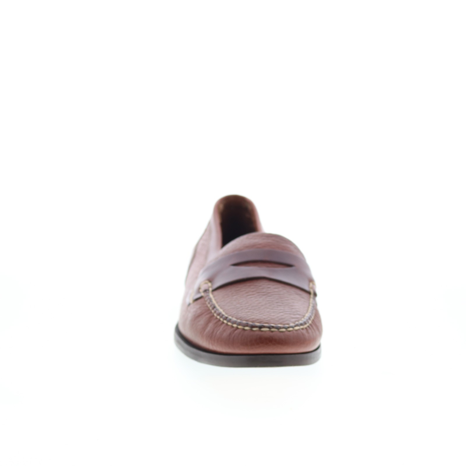 T.B. Phelps Marco 523-30 Mens Brown Leather Loafers & Slip Ons Penny Shoes