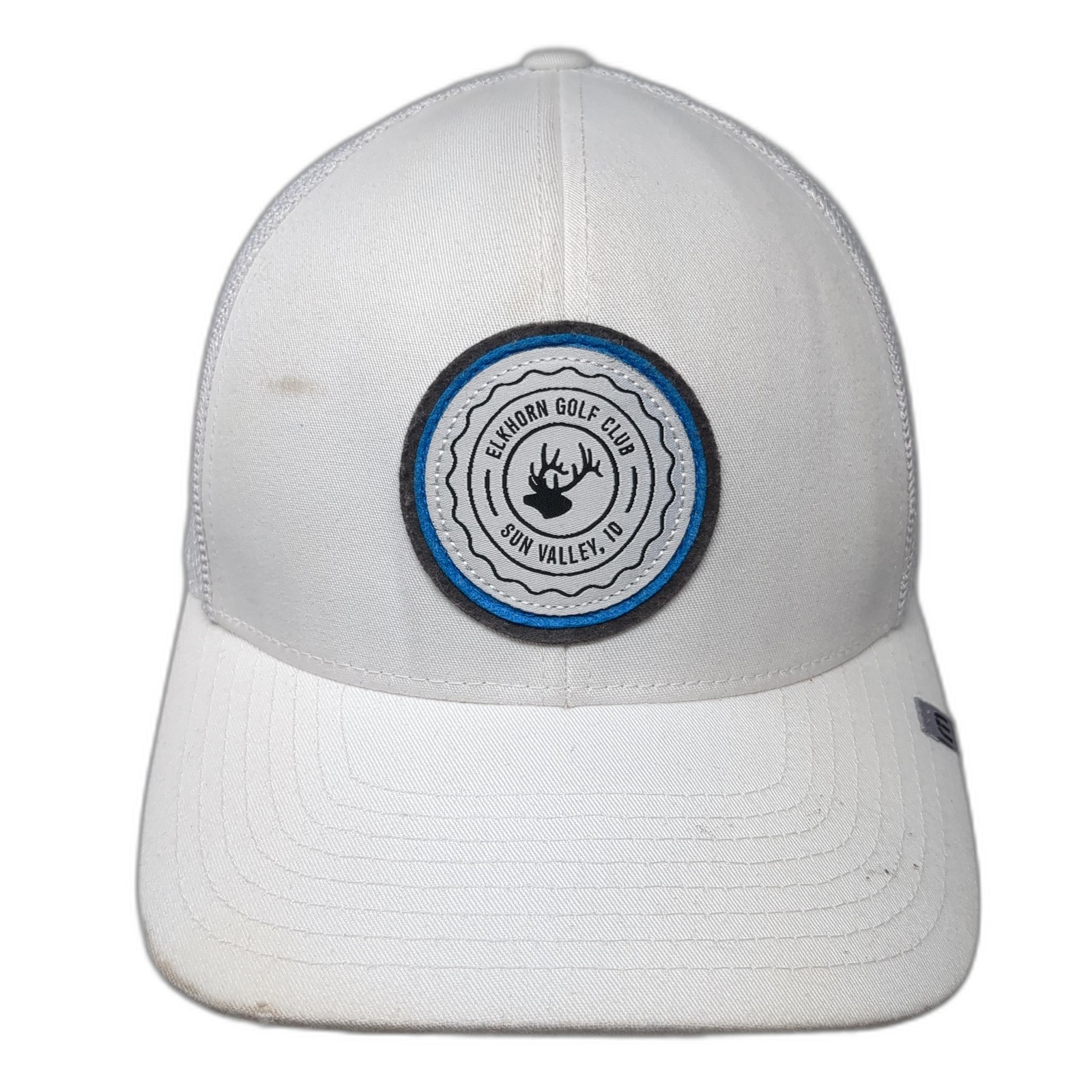 Elkhorn Golf Club Sun Valley ID Trucker Hat White One Size Flexfit Tech