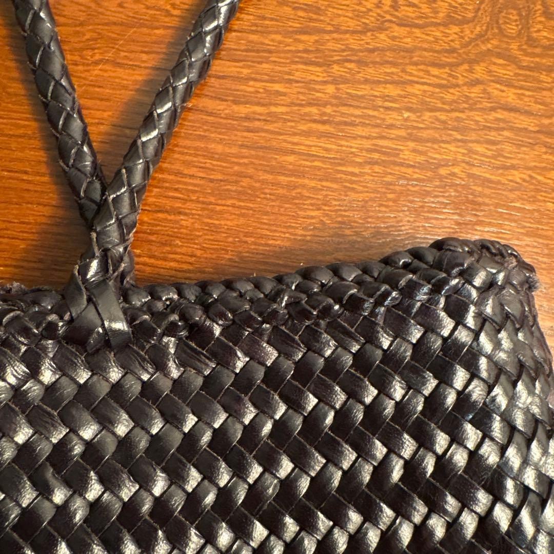 Dragon Diffusion leather mesh tote black shoulder bag