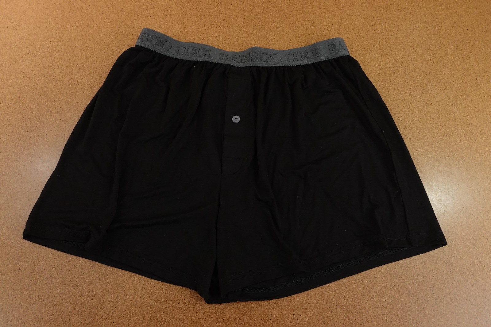 Bamboo Cool Mens Size Large Black Boxer Short Underwear New