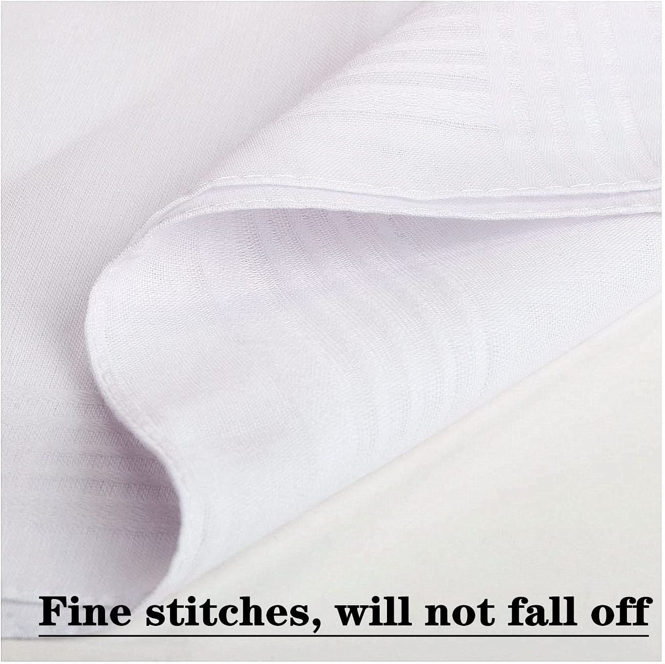Men’s Handkerchiefs 100% Soft Cotton White Hankie Hankerchieves