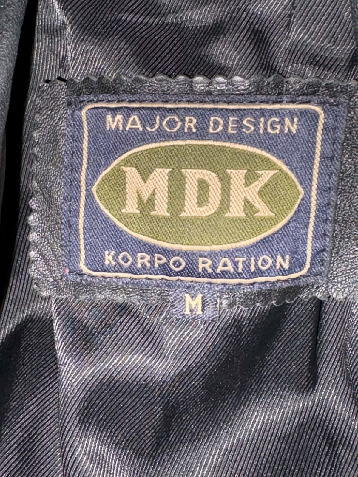 MDK Men’s Full Leather Jacket Size UK M