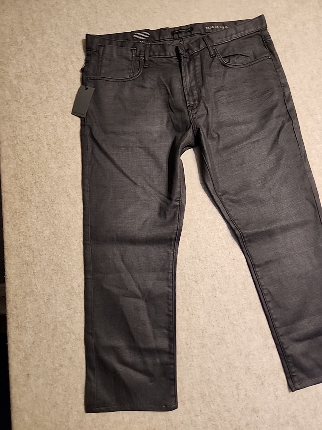 John Varvatos USA Men’s Bowery Slim Straight Jeans 38×27 NEW $228 J306Q3B-AOIE