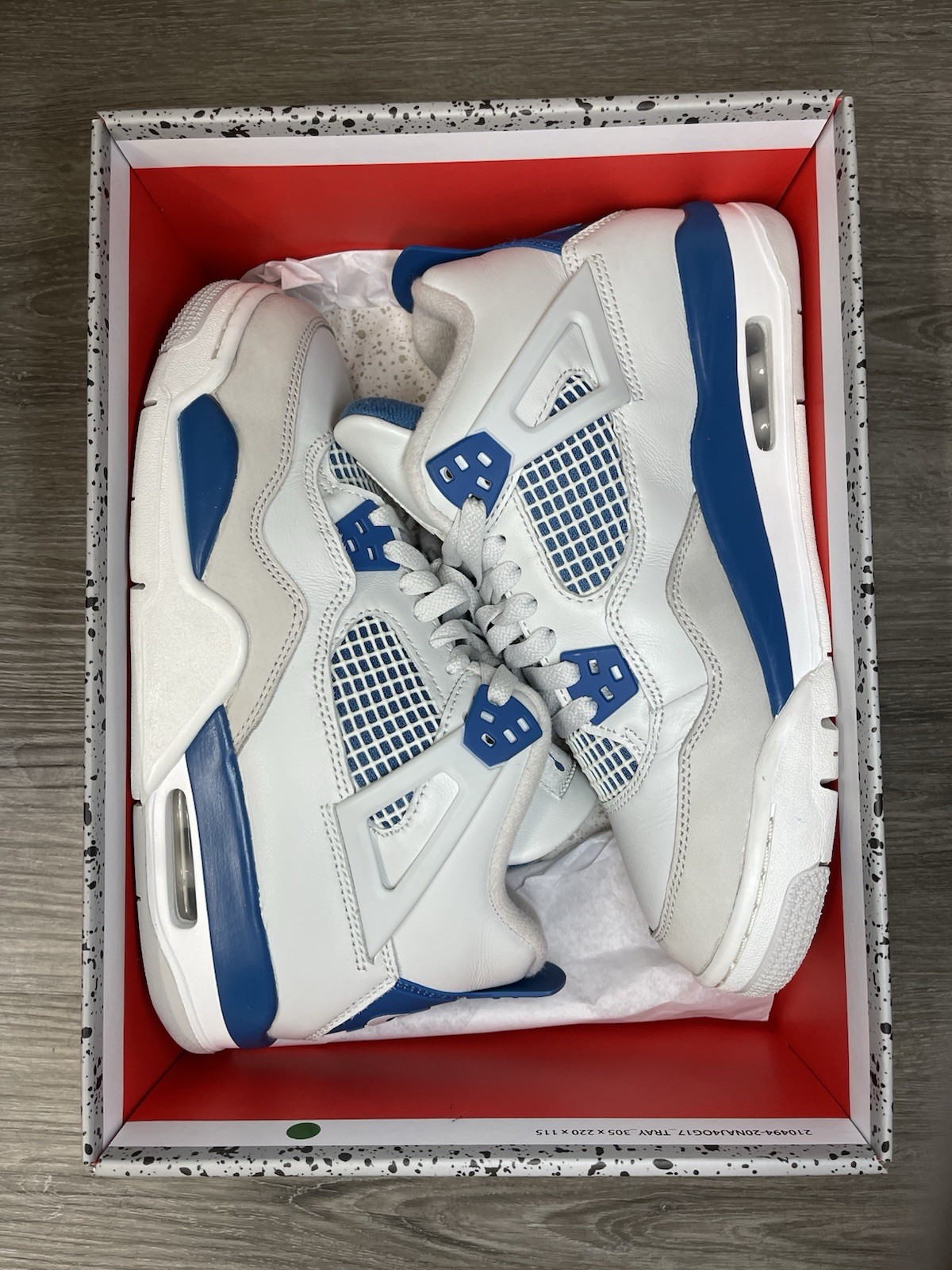 Size 7Y- Used Lighlty Jordan 4 “Military Blue 2024” W/ Original Box