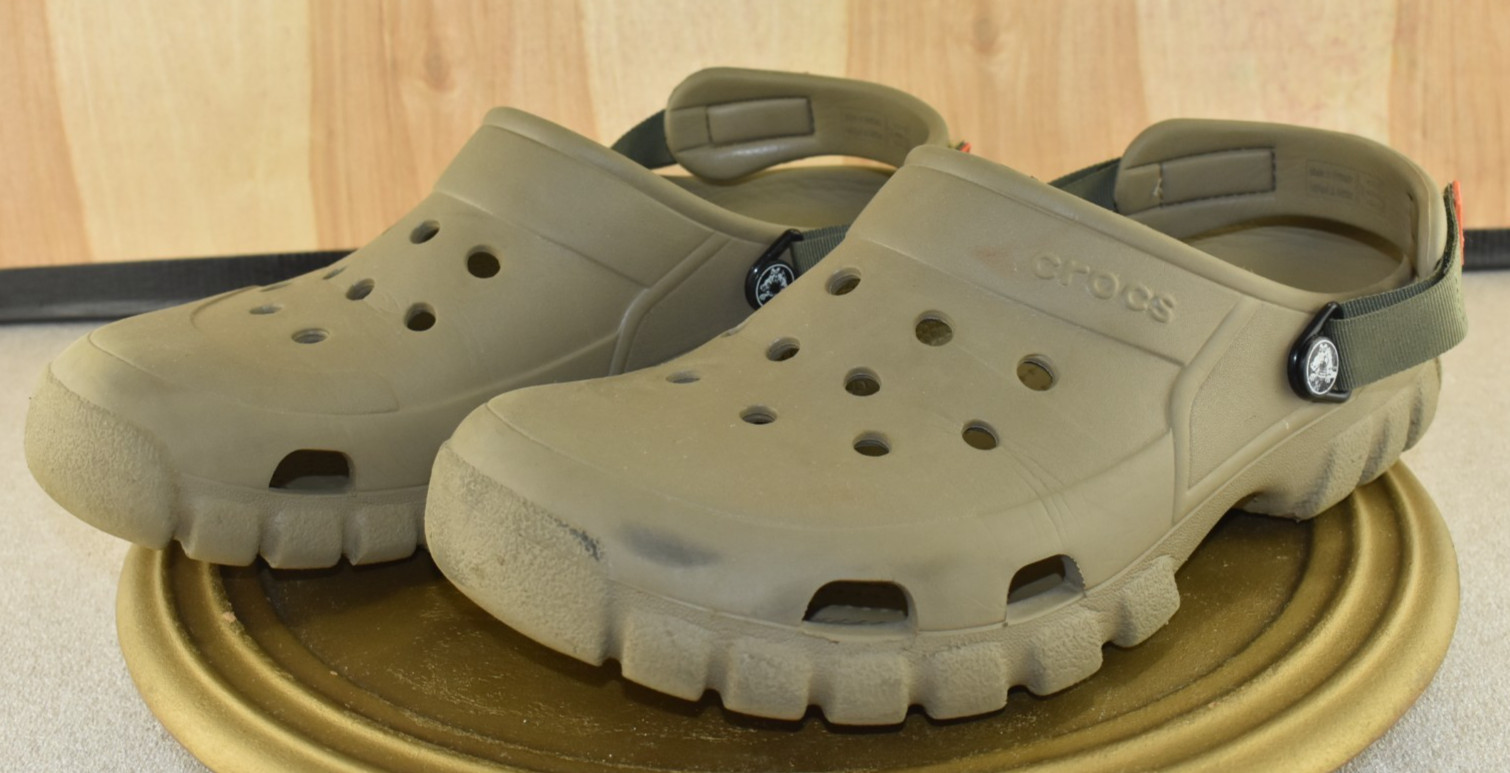Crocs Offroad Men Clogs Size 11 Brown Slip-On Round Toe Lightweight Comfort