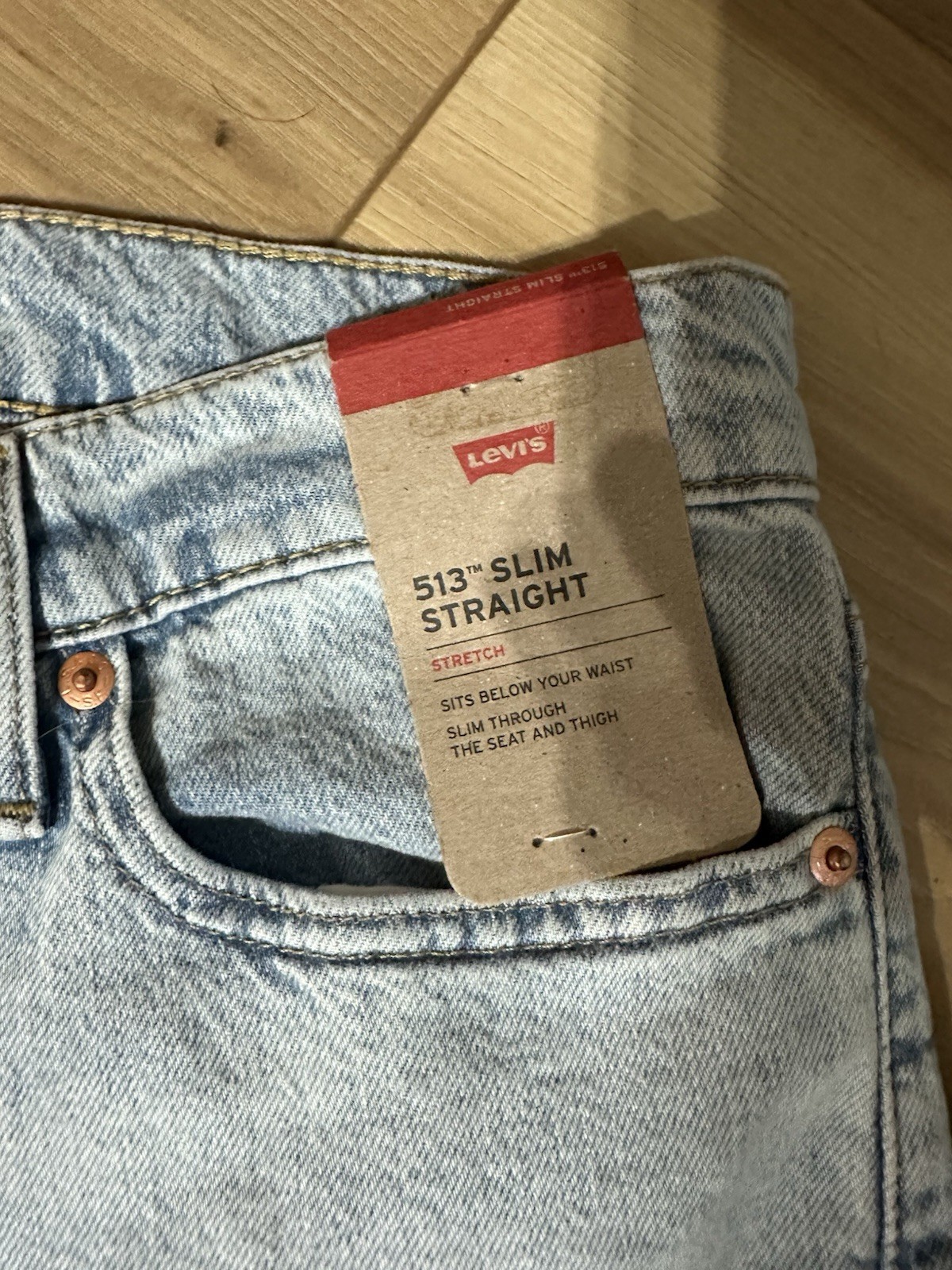Levi’s Men’s Slim Straight Low Rise Light Wash Stretch Denim Jeans Zip