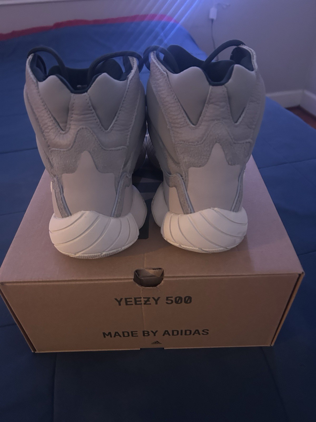 adidas Yeezy 500 High Top Mist Stone Suede Lace-Up Men’s Sneakers GV7775
