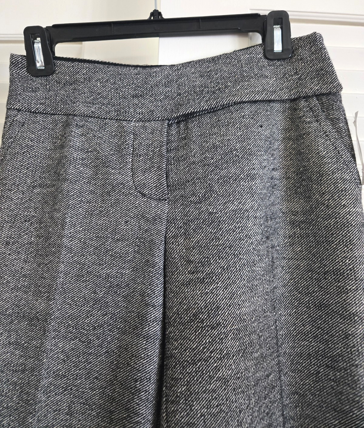 TRINA TURK Los Angeles Women’s Black Wool Blend Tweed Wide Leg Pants Sz 0~NWT~