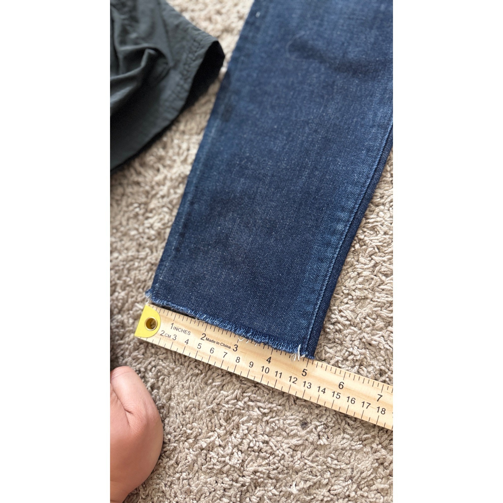 Mother Looker Ankle Fray Partner In Crime Skinny Jeans Distressed Blue 1431-383