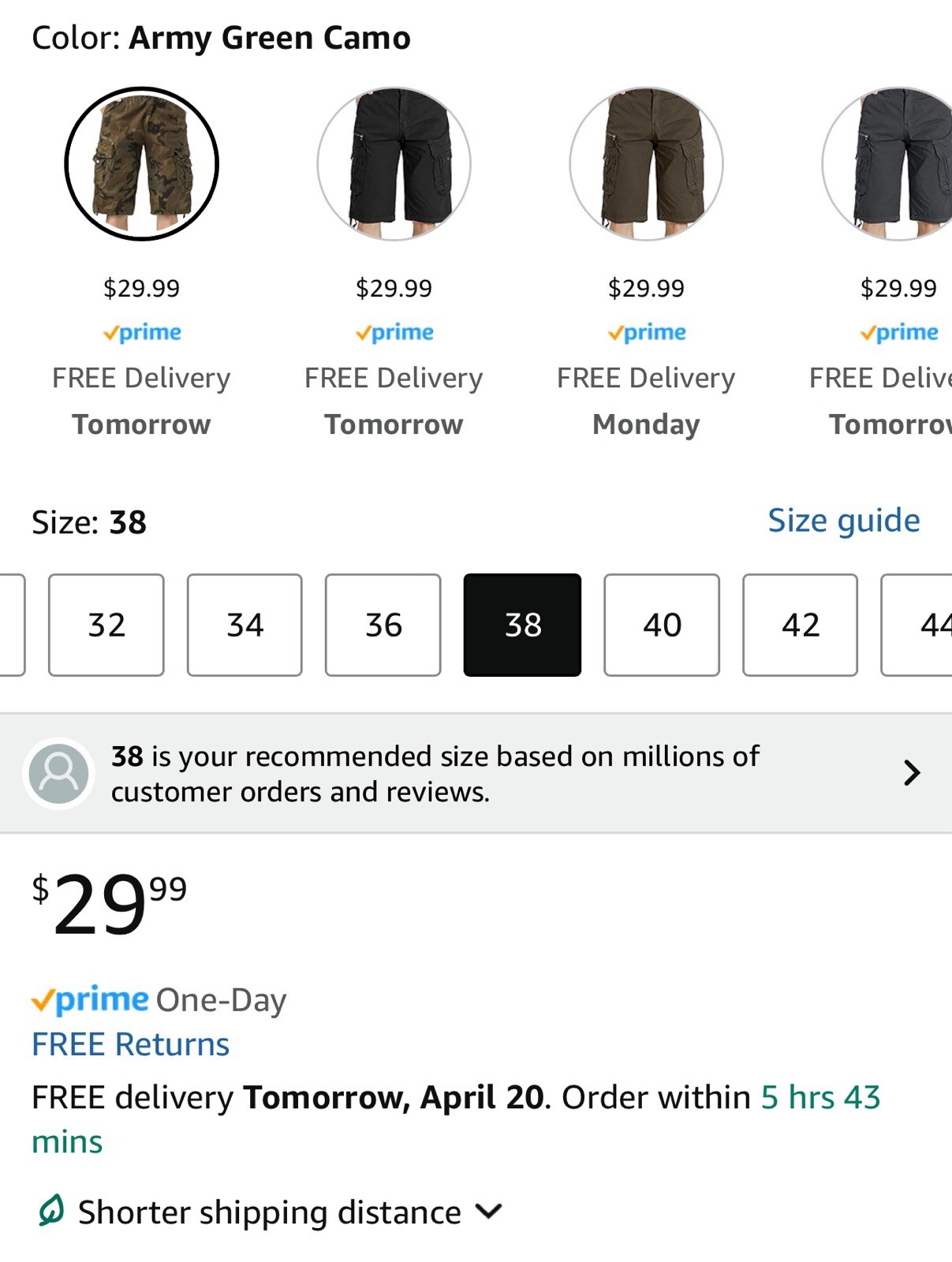 Mens Army Camouflage Shorts Cargo Shorts Half Pants Summer Casual Shorts