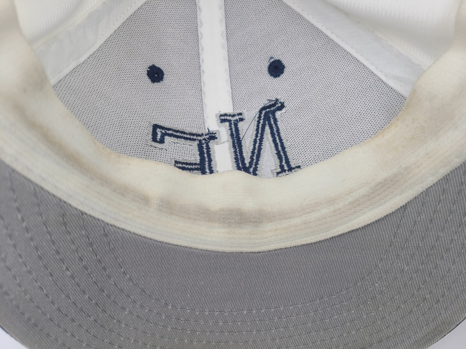 Northeastern High School Eagles The Game Pro Flex Fitted S Hat Cap White Blue