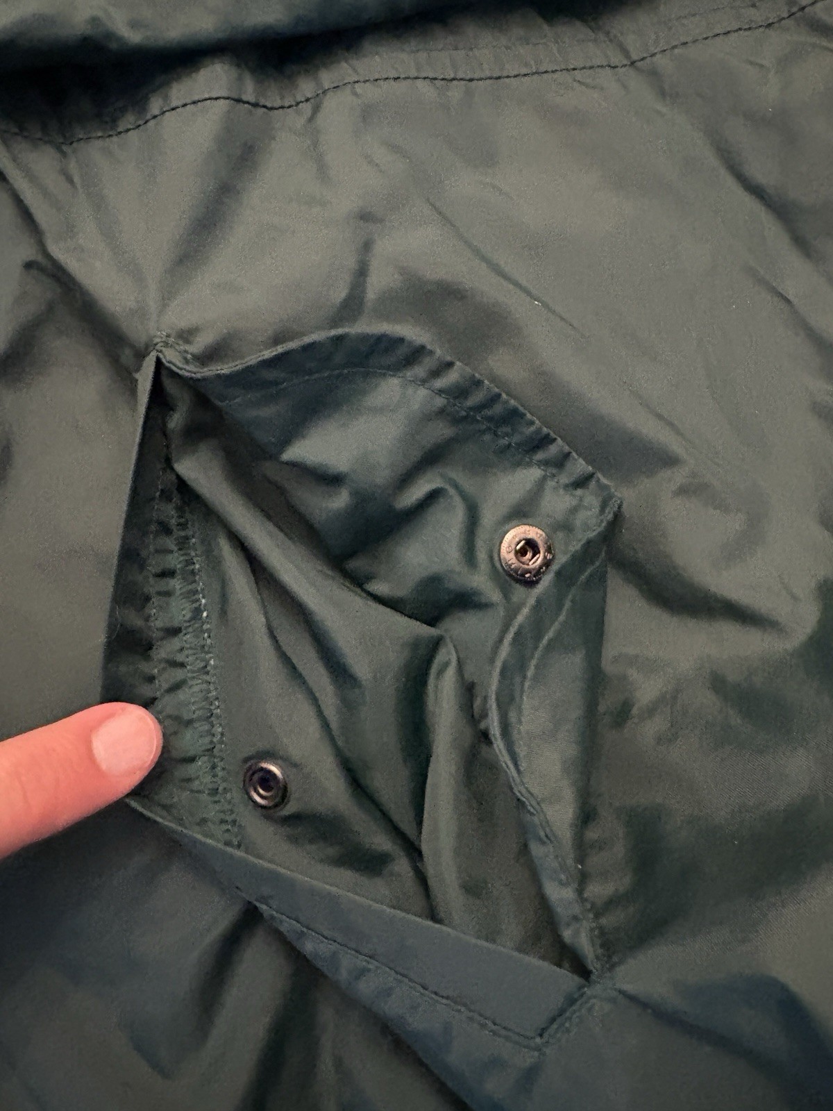 Vintage GAP Anorak Pullover Windbreaker XL Green Kangaroo Pouch Lightweight