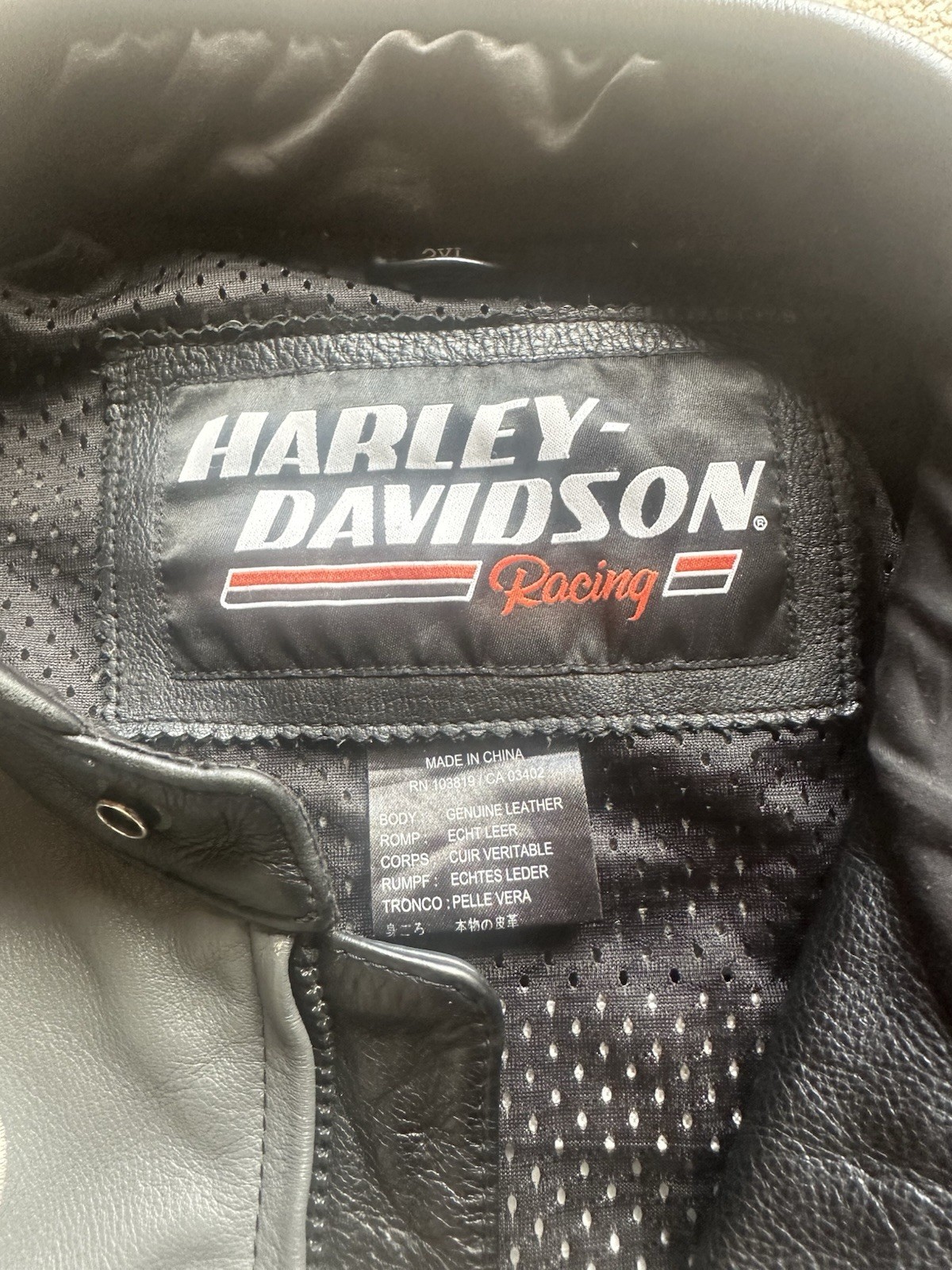 Harley Davidson Screaming Eagle Black Leather Jacket Men’s 3XL Vintage original