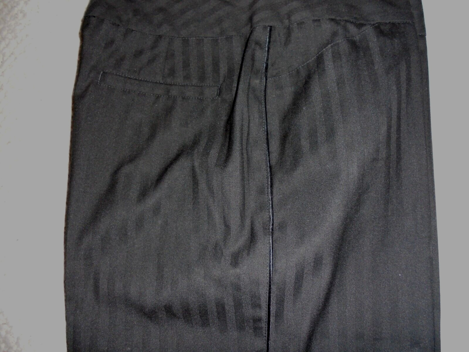 Worthington Women’s Stretch Slight Bootcut Dress Pants Size 8 Black striped New