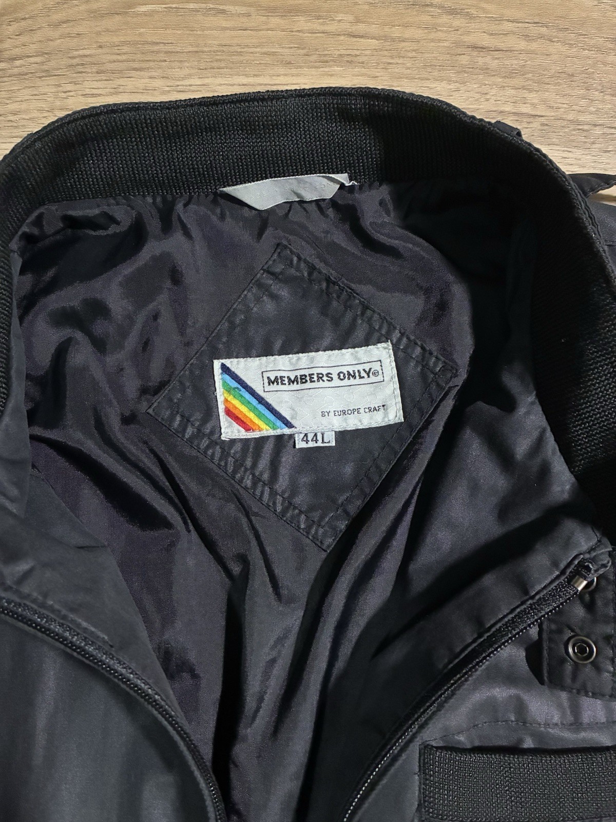 Vintage Members Only Jacket Black Size 44 Bomber Cafe Racer Classic 80s Mens