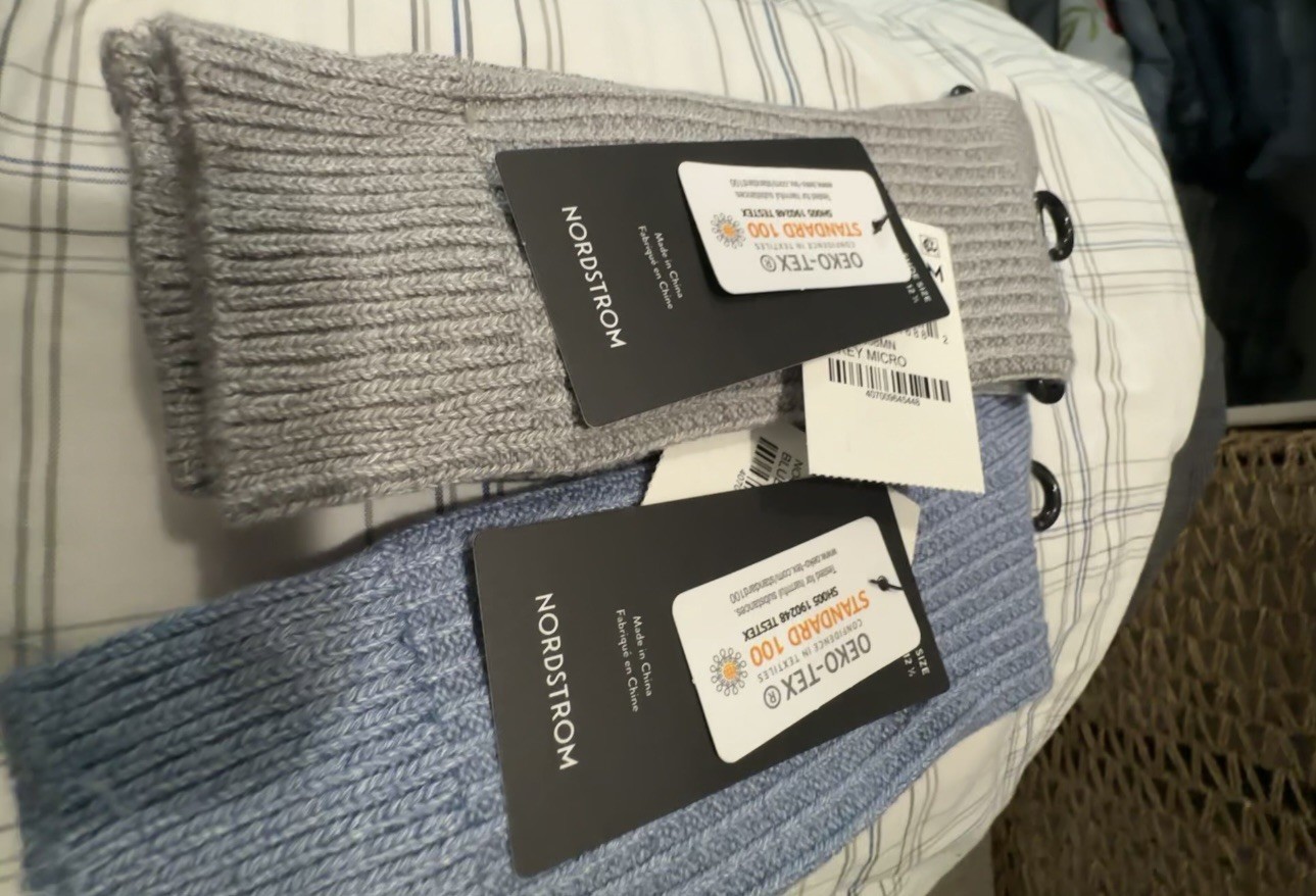 NWT NORDSTROM **2 PAIR** Men’s Casual Rib Crew Socks 6-12 1/2. MSRP $15