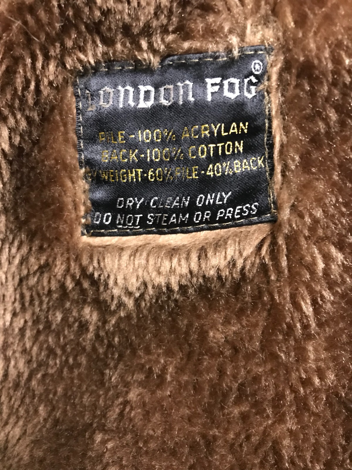 Maincoat London Fog Men’s 44 Long Beige Claeth Cloth Coat Removable Lining