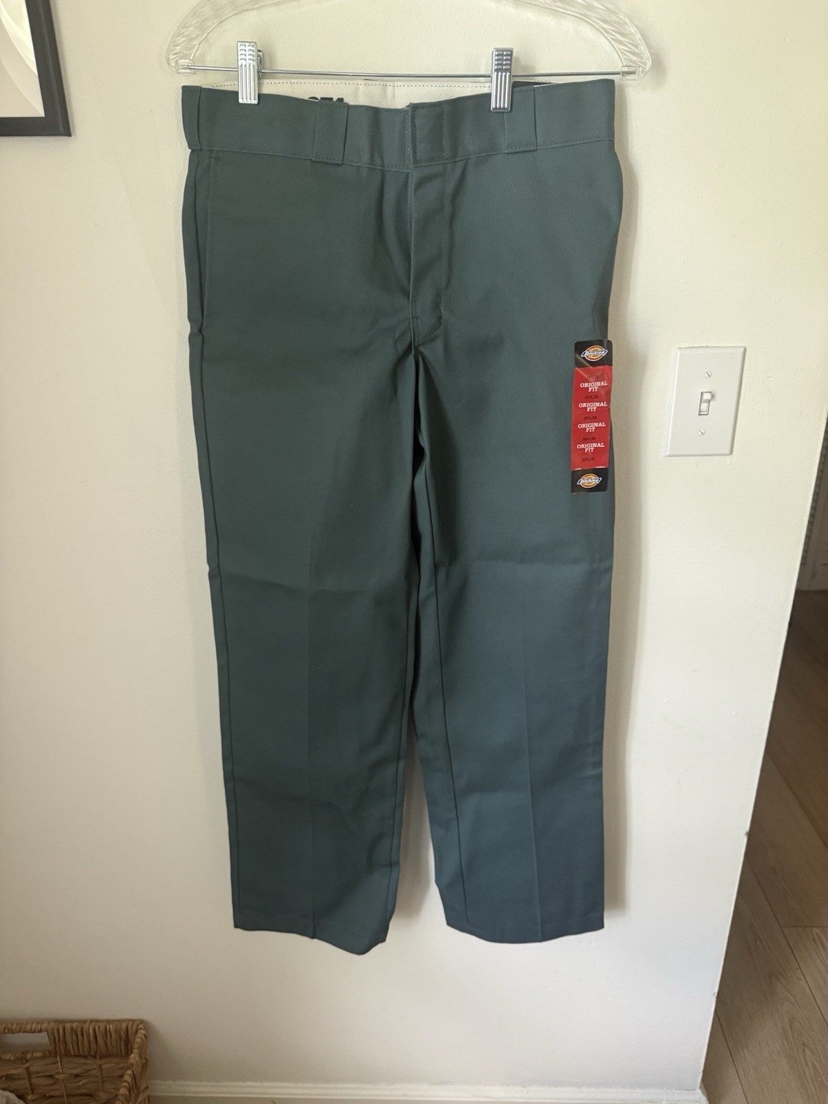 Dickies 874 Original Fit Men’s Work Pants Green 30×30 Twill Cotton Blend