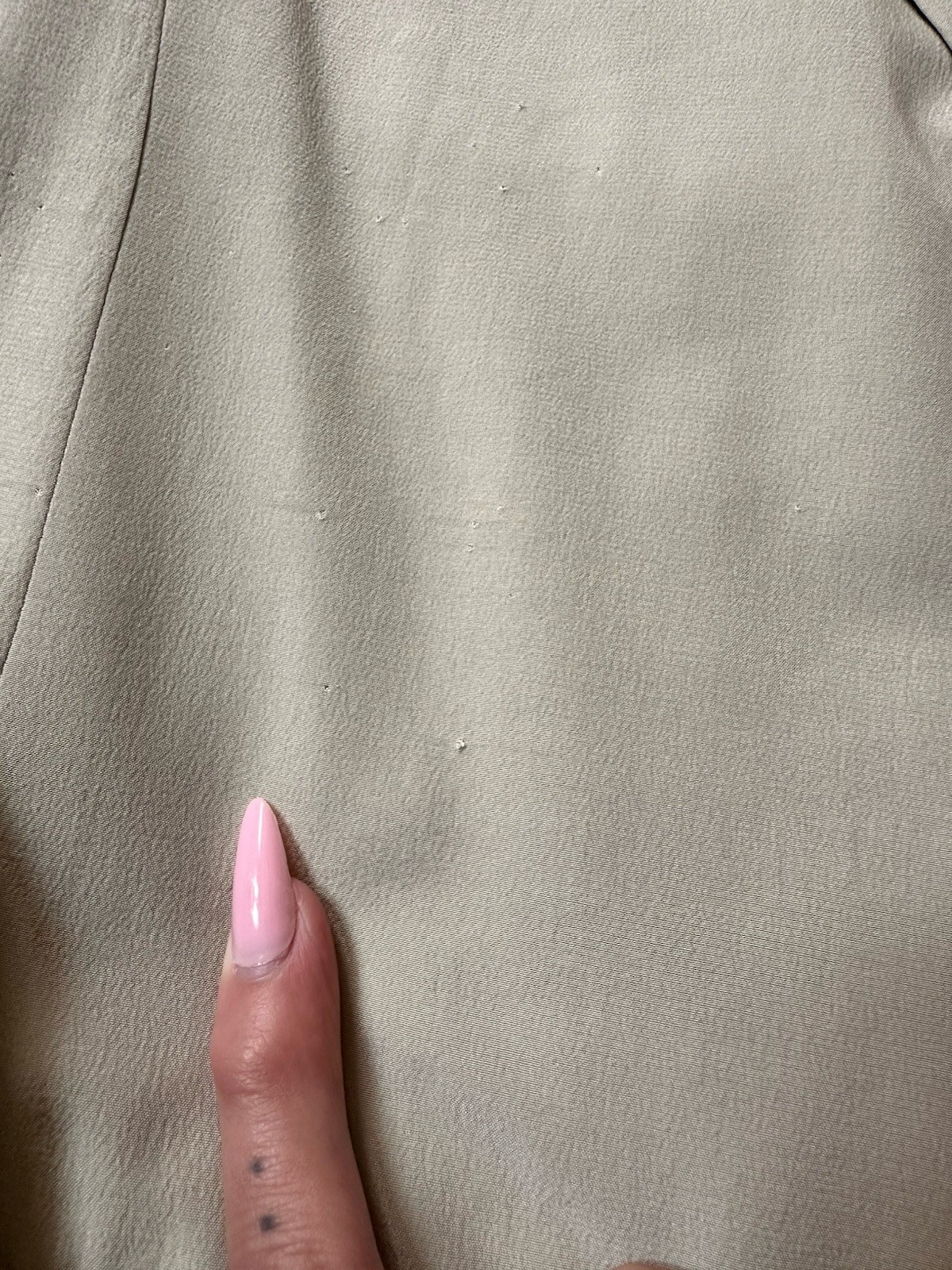 Vintage 1990s DKNY 100% Silk Beige Long Blazer Jacket sz 6