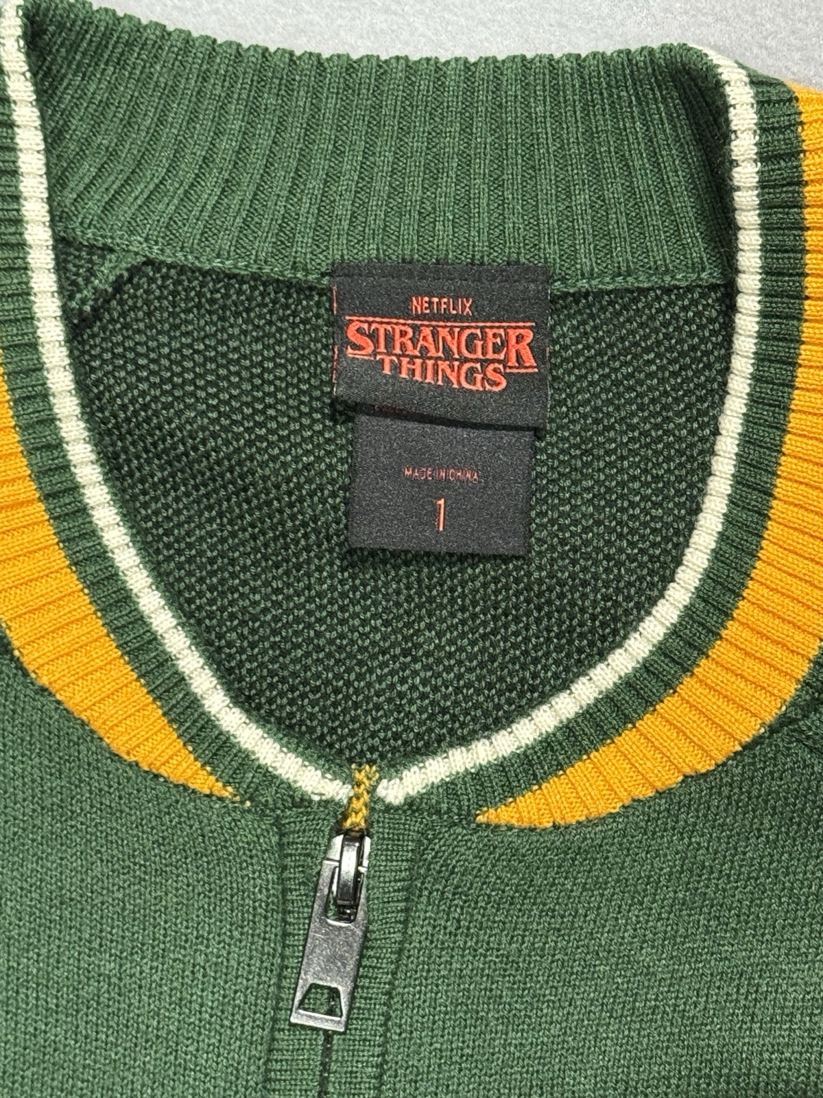NEW Torrid Green Stranger Things Hawkins High Sweater Bomber Size 1