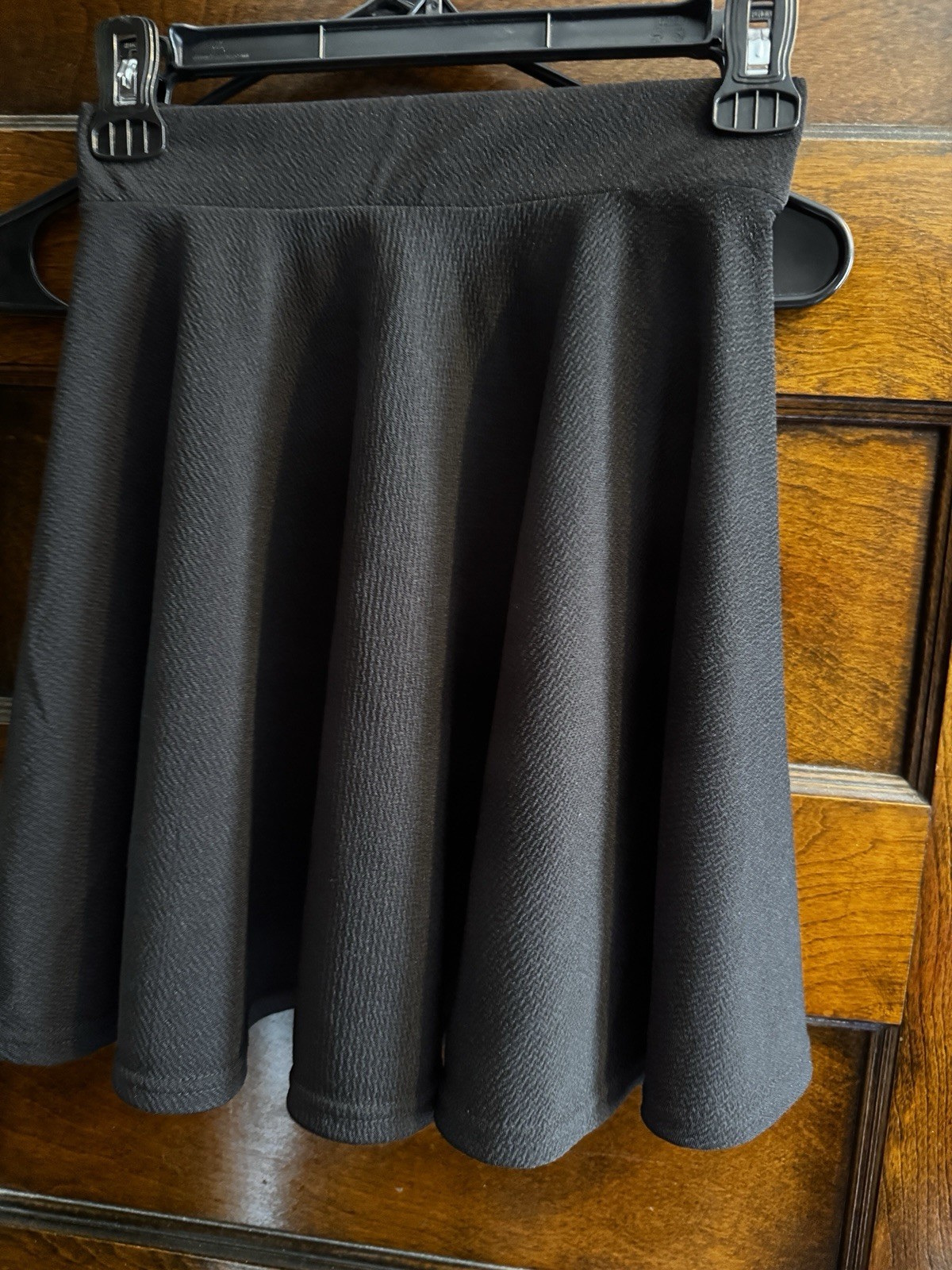 Tart Women’s Black Skater Mini Skirt Pull-On Elastic Waist Stretch Polyester L