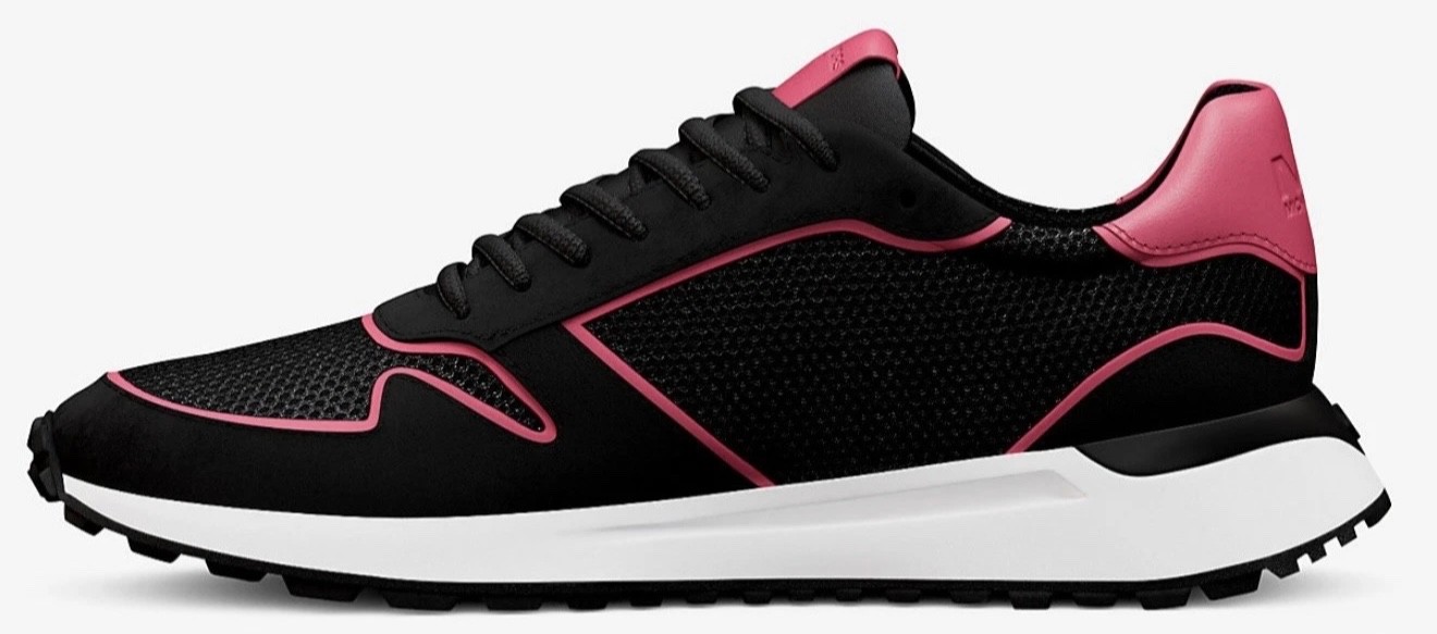 Michael Kors Dax Mixed-Media Trainer Men’s Shoes Dark Raspberry