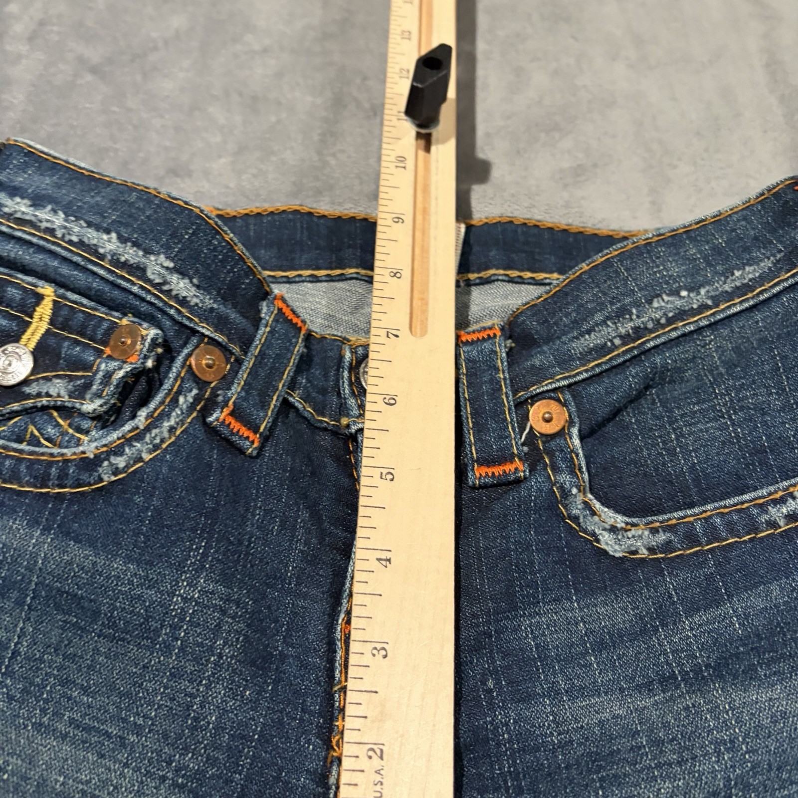 True Religion Jeans Girls 14 Billy Bootcut Flap Pocket Designer Denim Y2K
